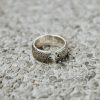 Ring Textured Silver Band with Open Cross - Image 3