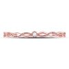 10k Stackable Rose Gold Ring With Diamond .01 CTW