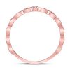 10k Stackable Rose Gold Ring With Diamond .01 CTW - Image 3