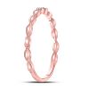 10k Stackable Rose Gold Ring With Diamond .01 CTW - Image 4
