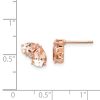 14K Rose Gold Morganite & Diamond Earrings - Image 2