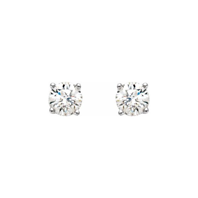 1 CT TW Lab Diamond Studs in 14k White Gold - Galina Fine Jewelers